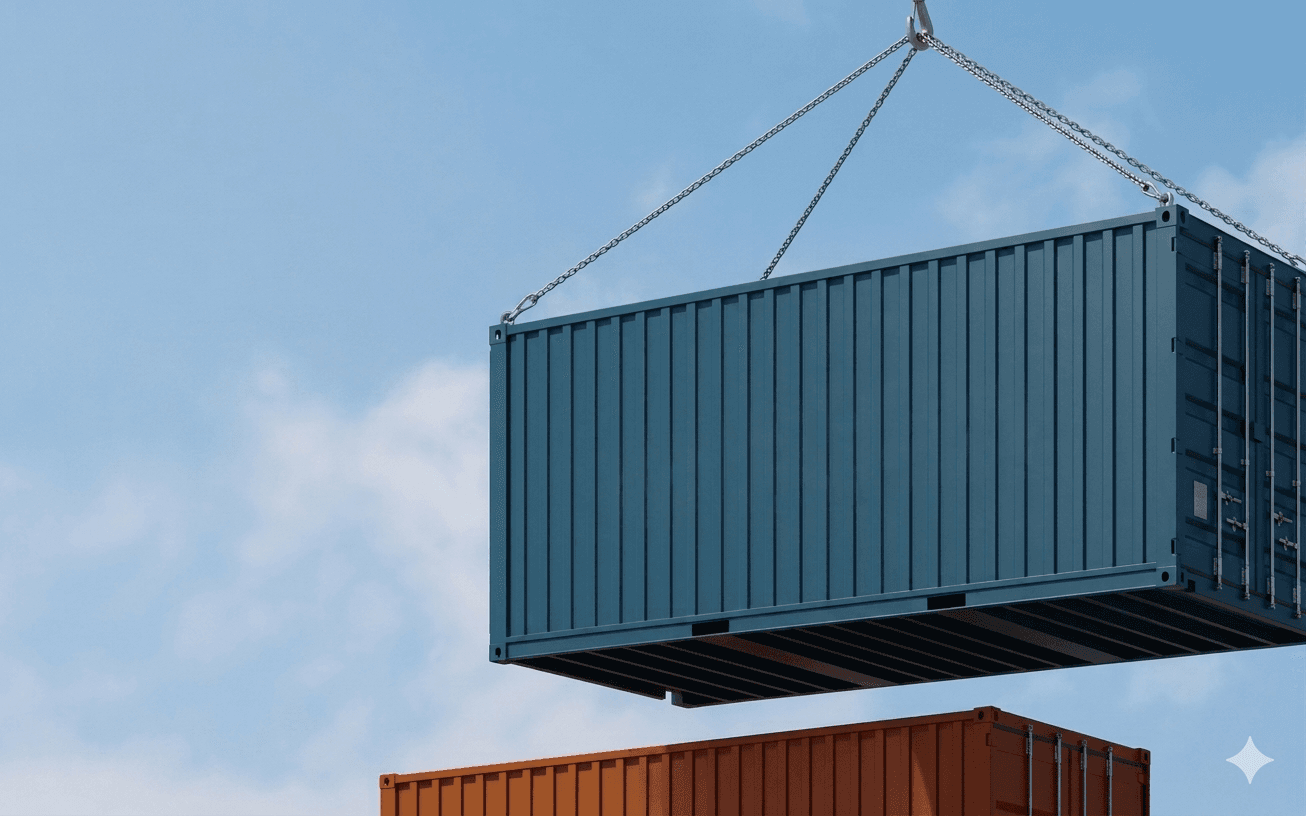 Aretian Container am Kran
